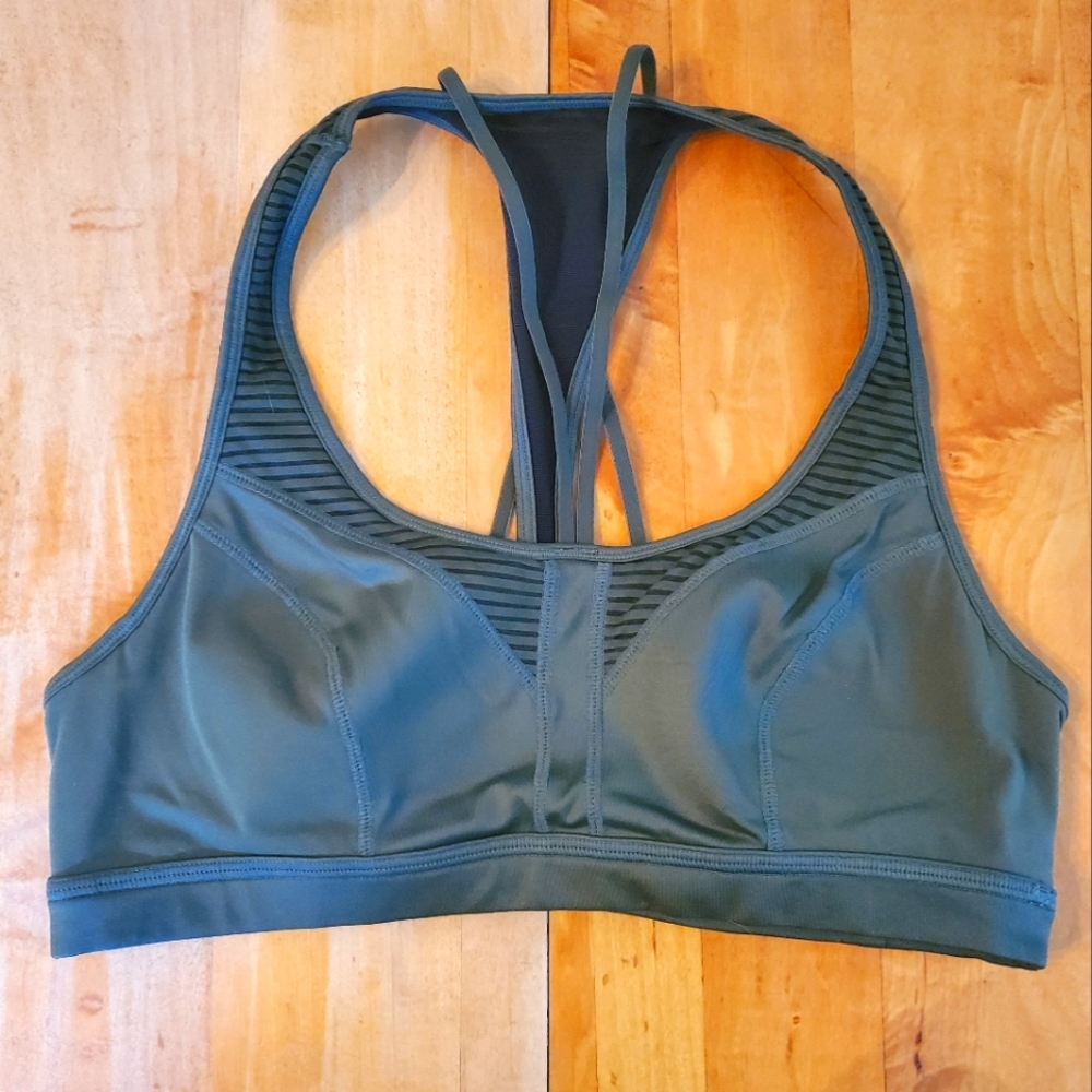 Women's Strappy Sports Bra - Green- Sweaty Betty